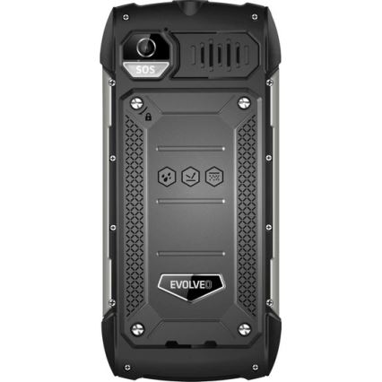 Evolveo - StrongPhone H1, vodotěsný Dual SIM telefon, černo-stříbrný