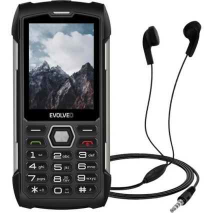 Evolveo - StrongPhone H1, vodotěsný Dual SIM telefon, černo-stříbrný