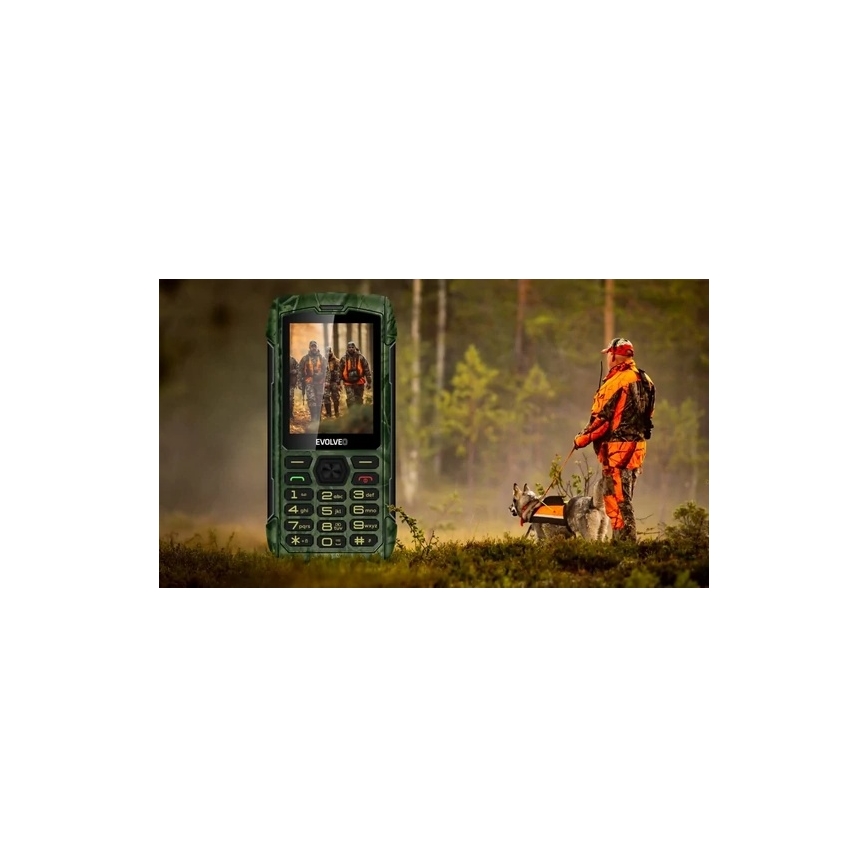 Evolveo-StrongPhone H1, vodotěsný Dual SIM telefon, lovecká kamufláž
