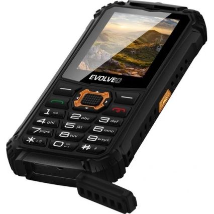 Evolveo - StrongPhone Q1, vodotěsný Dual SIM telefon černá/oranžová
