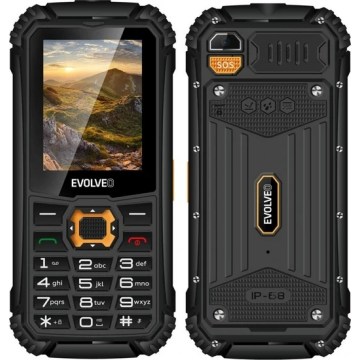 Evolveo-StrongPhone Q1, vodotěsný Dual SIM telefon, černo-oranžový