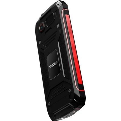 Evolveo - StrongPhone W4, vodotěsný Dual SIM telefon černá/červená