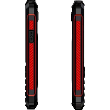 Evolveo - StrongPhone W4, vodotěsný Dual SIM telefon černá/červená