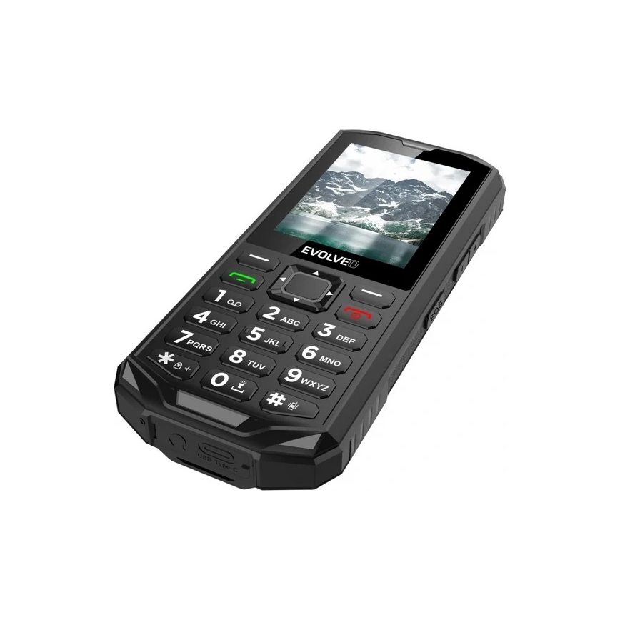 Evolveo - StrongPhone X5, vodotěsný Dual SIM telefon, černo-šedý