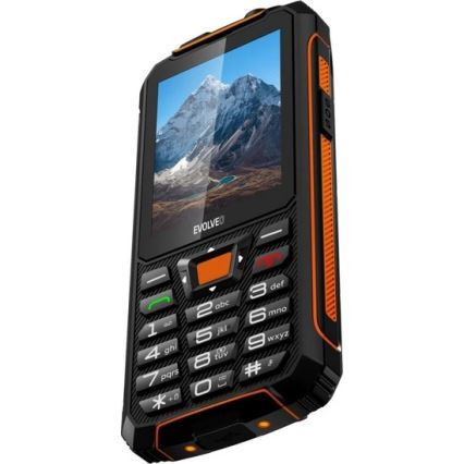 Evolveo - StrongPhone Z6, vodotěsný Dual SIM telefon černá/oranžová