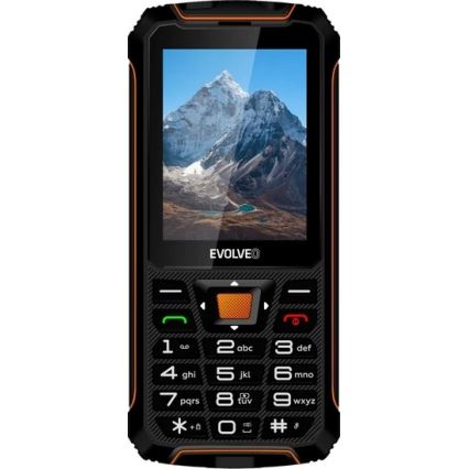 Evolveo - StrongPhone Z6, vodotěsný Dual SIM telefon černá/oranžová