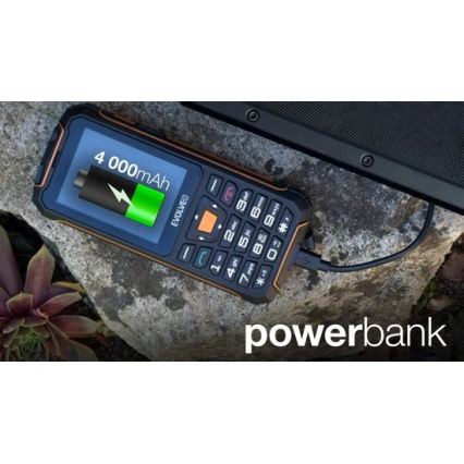 Evolveo - StrongPhone Z6, vodotěsný Dual SIM telefon černá/oranžová