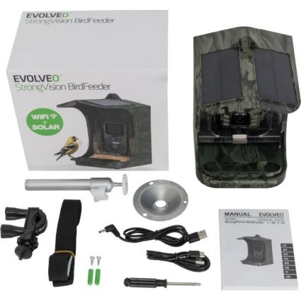 Evolveo - StrongVision BirdFeeder - chytré krmítko pro ptáky s kamerou a solárními panely