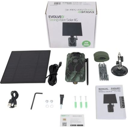 Evolveo - StrongVision Solar 4G, fotopast  4G s aplikací a solárním panelem