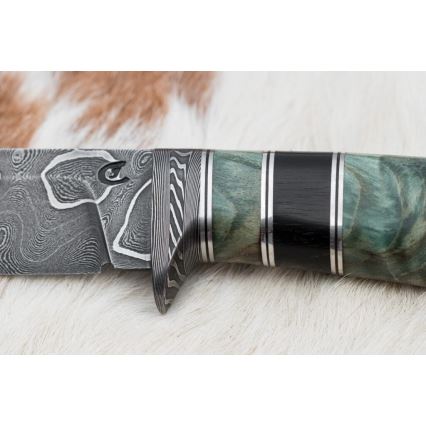 Exkluzivní damaškový nůž 11,6 cm javor/eben