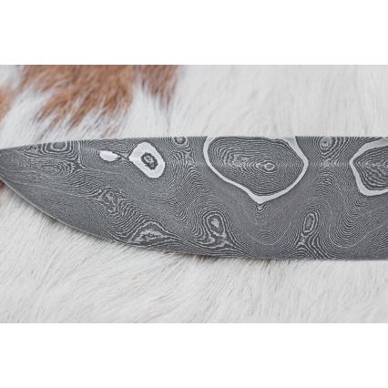 Exkluzivní damaškový nůž 11,6 cm javor/eben
