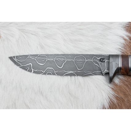 Exkluzivní damaškový nůž 13,8 cm olše/eben