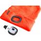 Extol - Čepice s čelovkou a USB nabíjením 250 mAh neonově oranžová vel. UNI
