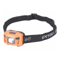 Extol - LED Nabíjecí čelovka se senzorem a červeným světlem LED/3W/1200 mAh/3,7V oranžová/černá