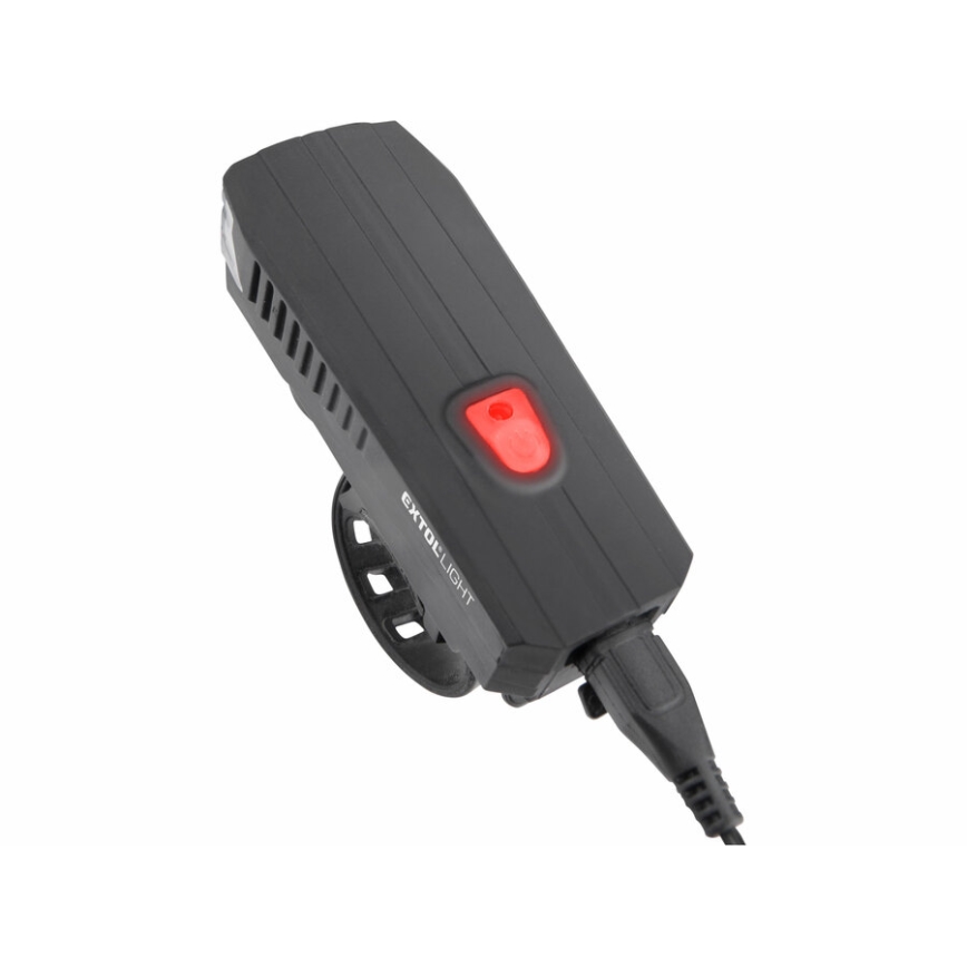 Extol - LED Nabíjecí svítilna s klaksonem na kolo LED/5W/1200 mAh/3,7V IPX4