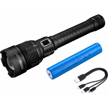 Extol - LED Stmívatelná nabíjecí svítilna s powebankou LED/60W/10000 mAh 8000 lm IPX4 černá