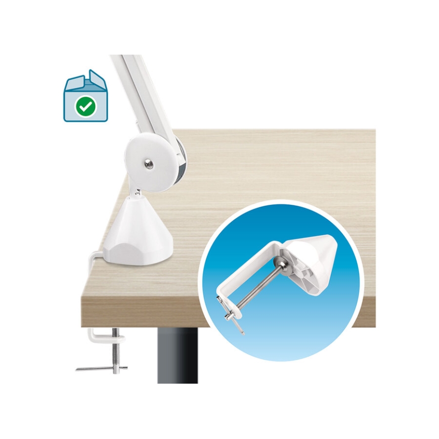 Extol - LED Stmívatelná stolní lampa s lupou LED/10W/230V bílá