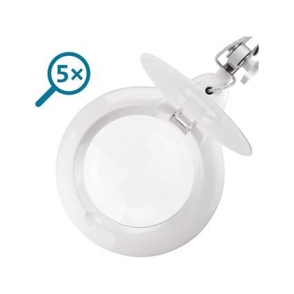 Extol - LED Stmívatelná stolní lampa s lupou LED/10W/230V bílá