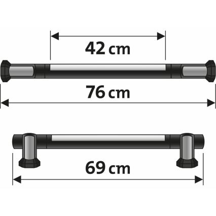 Extol - Magnetická montážní lampa LED/6xAA žlutá/černá