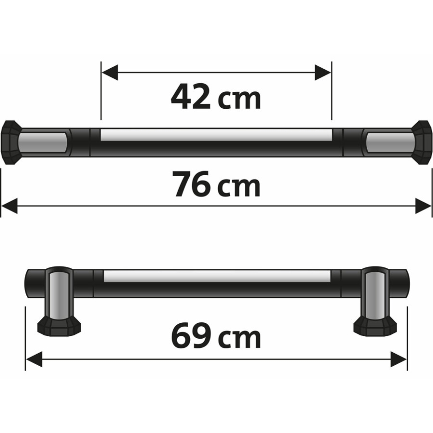 Extol - Magnetická montážní lampa LED/6xAA žlutá/černá