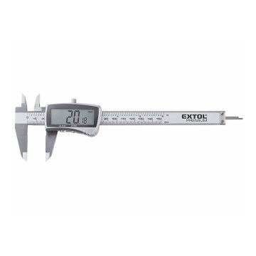 Extol Premium - Digitální posuvné měřítko 0-150 mm 1xCR2032 nerez