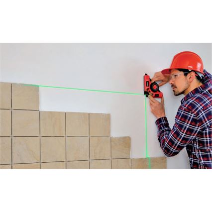 Extol Premium - Laserový úhelník 90° s elektrickým přísavným modulem 5V/1000 mAh