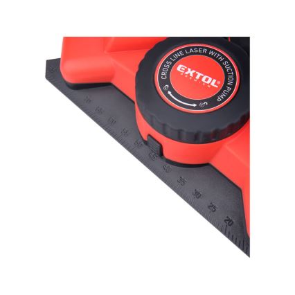 Extol Premium - Laserový úhelník 90° s elektrickým přísavným modulem 5V/1000 mAh