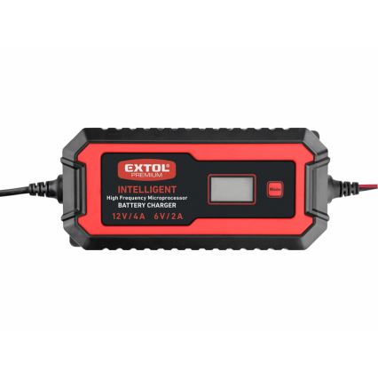 Extol Premium - Nabíječka autobaterií 9stupňová 6/12V 4A IP65
