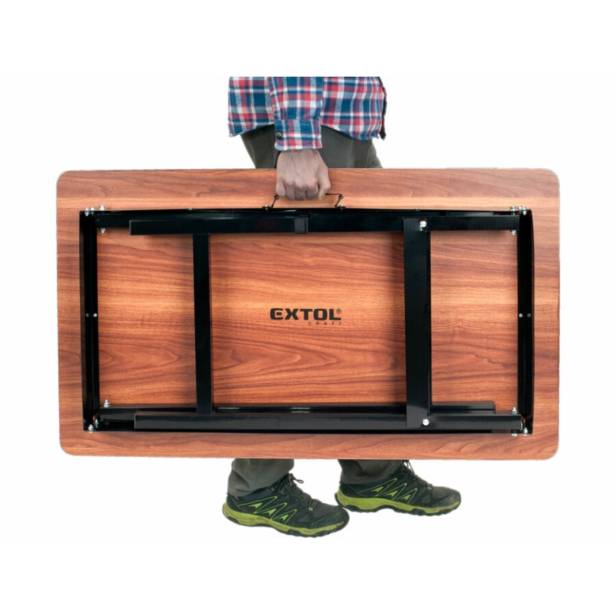 Extol - Skládací pracovní stůl 100x60 cm hnědá/černá