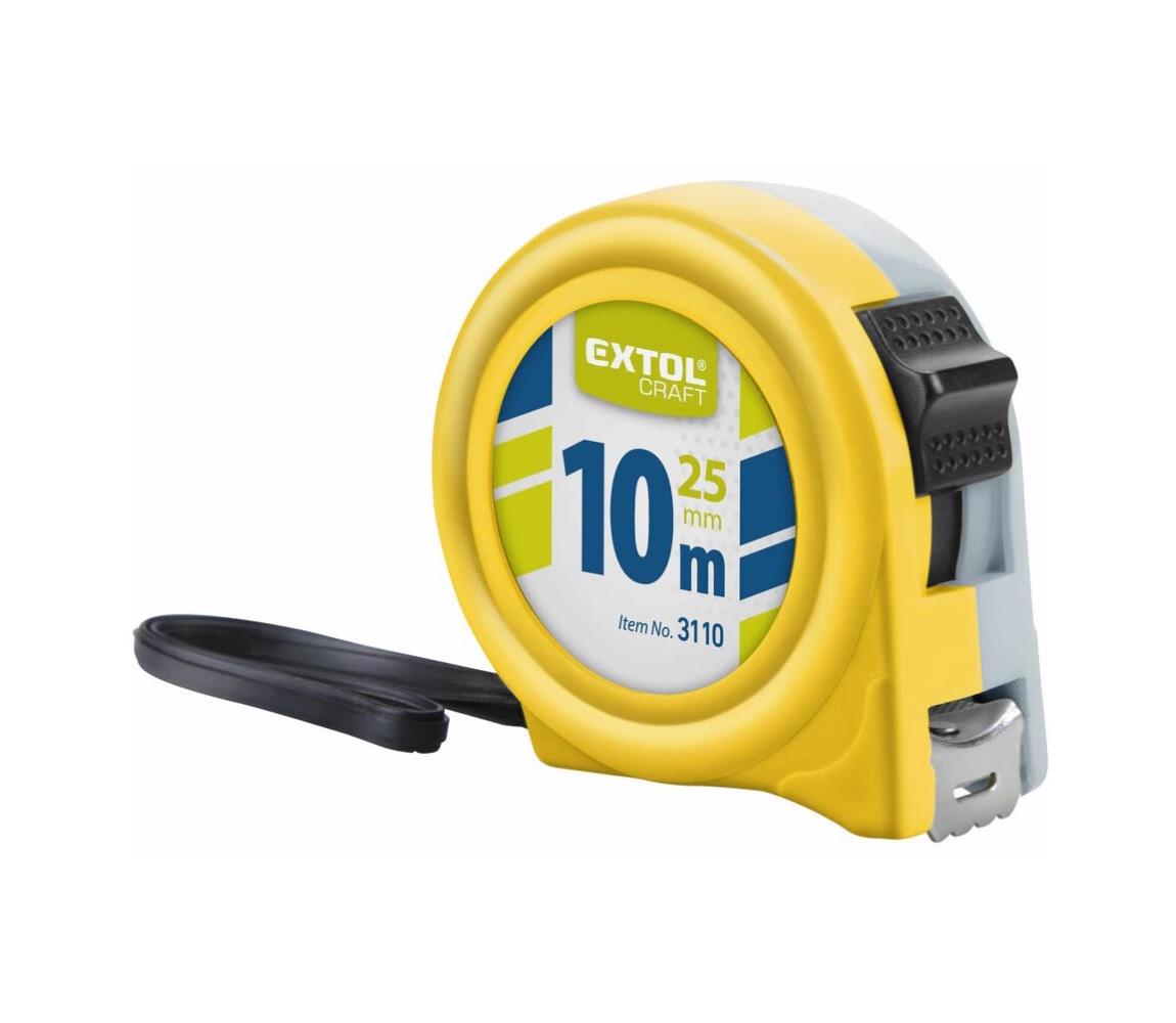 Extol Craft metr svinovací, 10m, šířka pásku 25mm 3110