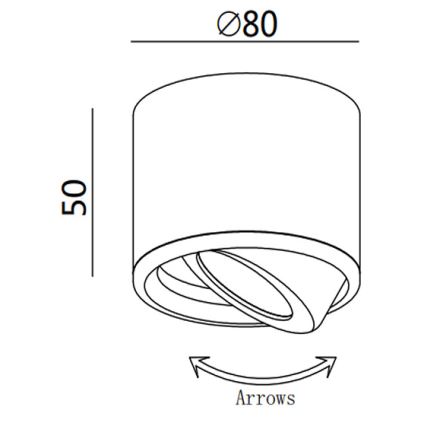 Fabas 3430/71/102 - LED Bodové svítidlo ANZIO 1xLED/6W/230V