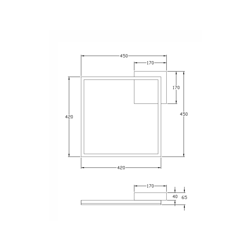 Fabas Luce 3394-62-282 - LED Stmívatelné stropní svítidlo BARD LED/39W/230V 4000K antracit