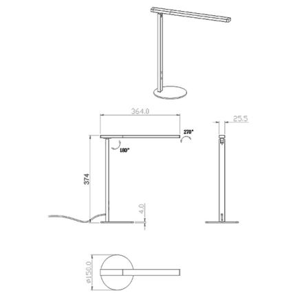 Fabas Luce 3550-30-102 - LED Stmívatelná stolní lampa IDEAL LED/10W/230V 3000-6000K bílá