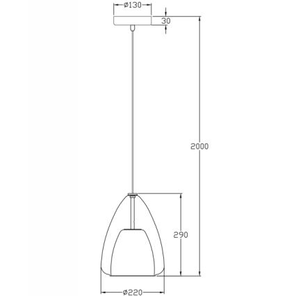 Fabas Luce 3673-40-125 - Lustr na lanku BRITTON 1xE27/40W/230V zlatá