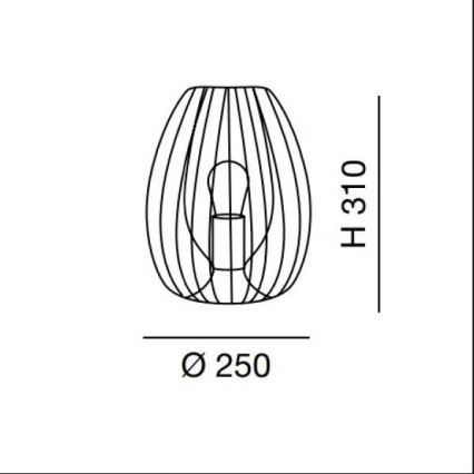 Fabas Luce 3677-34-101 - Stolní lampa CAMP 1xE27/40W/230V černá