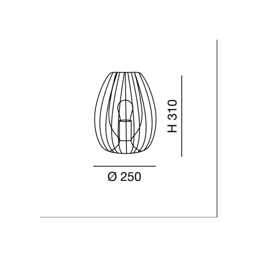 Fabas Luce 3677-34-225 - Stolní lampa CAMP 1xE27/40W/230V zlatá