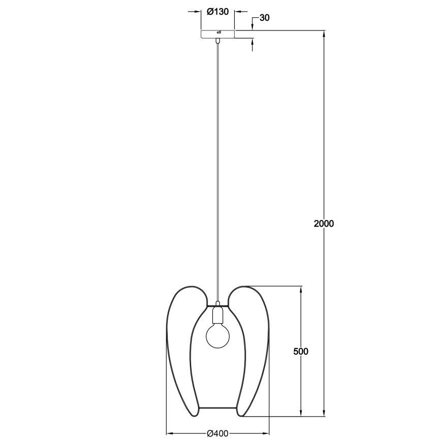Fabas Luce 3677-45-225 - Lustr na lanku CAMP 1xE27/40W/230V zlatá