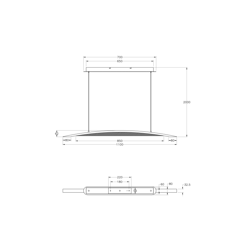 Fabas Luce 3697-40-102 - LED Stmívatelný lustr na lanku CORDOBA LED/36W/230V bílá/dřevo
