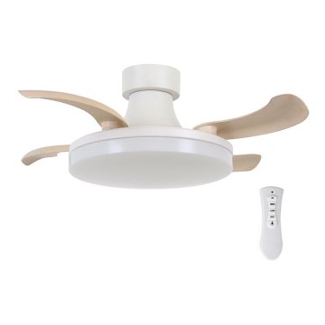 FANAWAY 210664 - LED Stmívatelný stropní ventilátor ORBIT LED/25W/230V béžová/bílá pr. 91,5 cm + dálkové ovládání