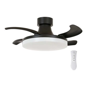 FANAWAY 210665 - LED Stmívatelný stropní ventilátor ORBIT LED/25W/230V černá pr. 91,5 cm + dálkové ovládání