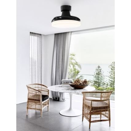 FANAWAY 210665 - LED Stmívatelný stropní ventilátor ORBIT LED/25W/230V černá pr. 91,5 cm + dálkové ovládání
