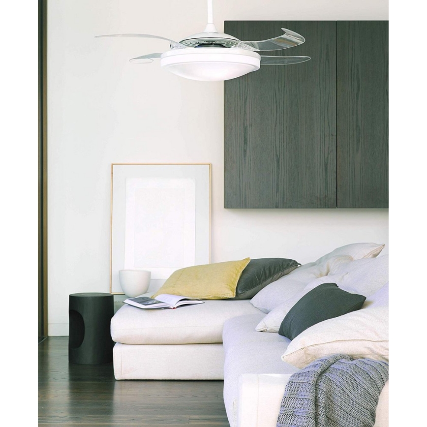 FANAWAY 211035 - LED Stropní ventilátor EVO1 LED/40W/230V bílá pr. 112 cm + dálkové ovládání