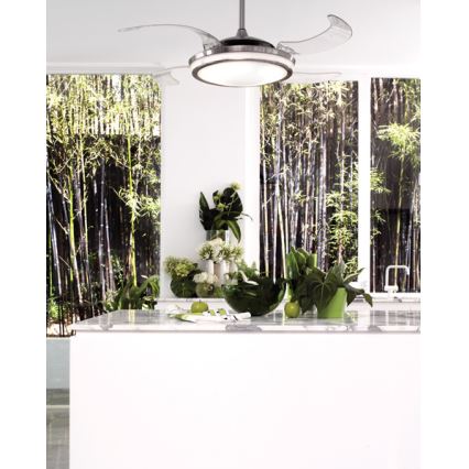 FANAWAY 211036 - LED Stropní ventilátor EVO1 LED/40W/230V matný chrom + dálkové ovládání