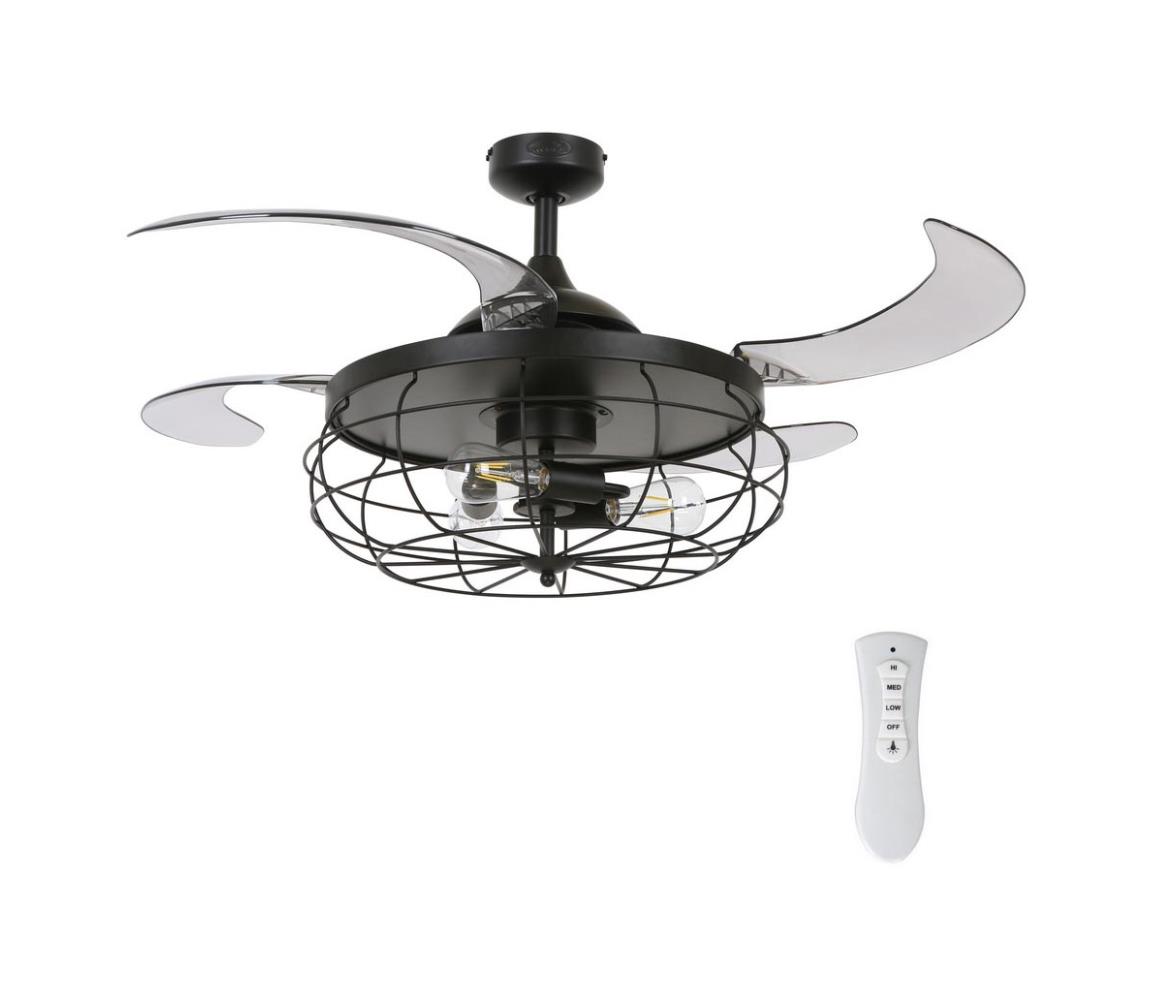 FANAWAY FANAWAY 212920 - LED Stropní ventilátor INDUSTRI 3xE27/4W/230V černá FAN00163