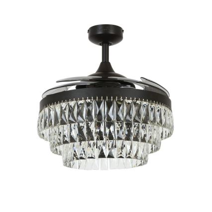 FANAWAY 212922 - LED Stropní ventilátor VEIL 6xE14/4,5W/230V černá pr. 121 cm + dálkové ovládání
