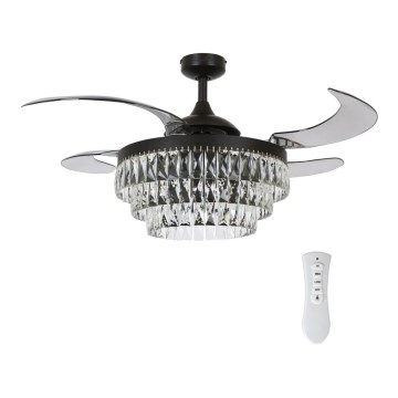 FANAWAY 212922 - LED Stropní ventilátor VEIL 6xE14/4,5W/230V černá pr. 121 cm + dálkové ovládání