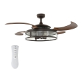 FANAWAY 212925 - LED Stropní ventilátor CLASSIC 3xE27/4W/230V hnědá pr. 121 cm + dálkové ovládání