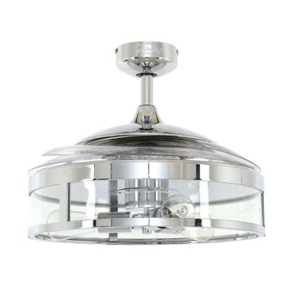 FANAWAY 212926 - LED Stropní ventilátor CLASSIC 3xE27/25W/230V lesklý chrom + dálkové ovládání