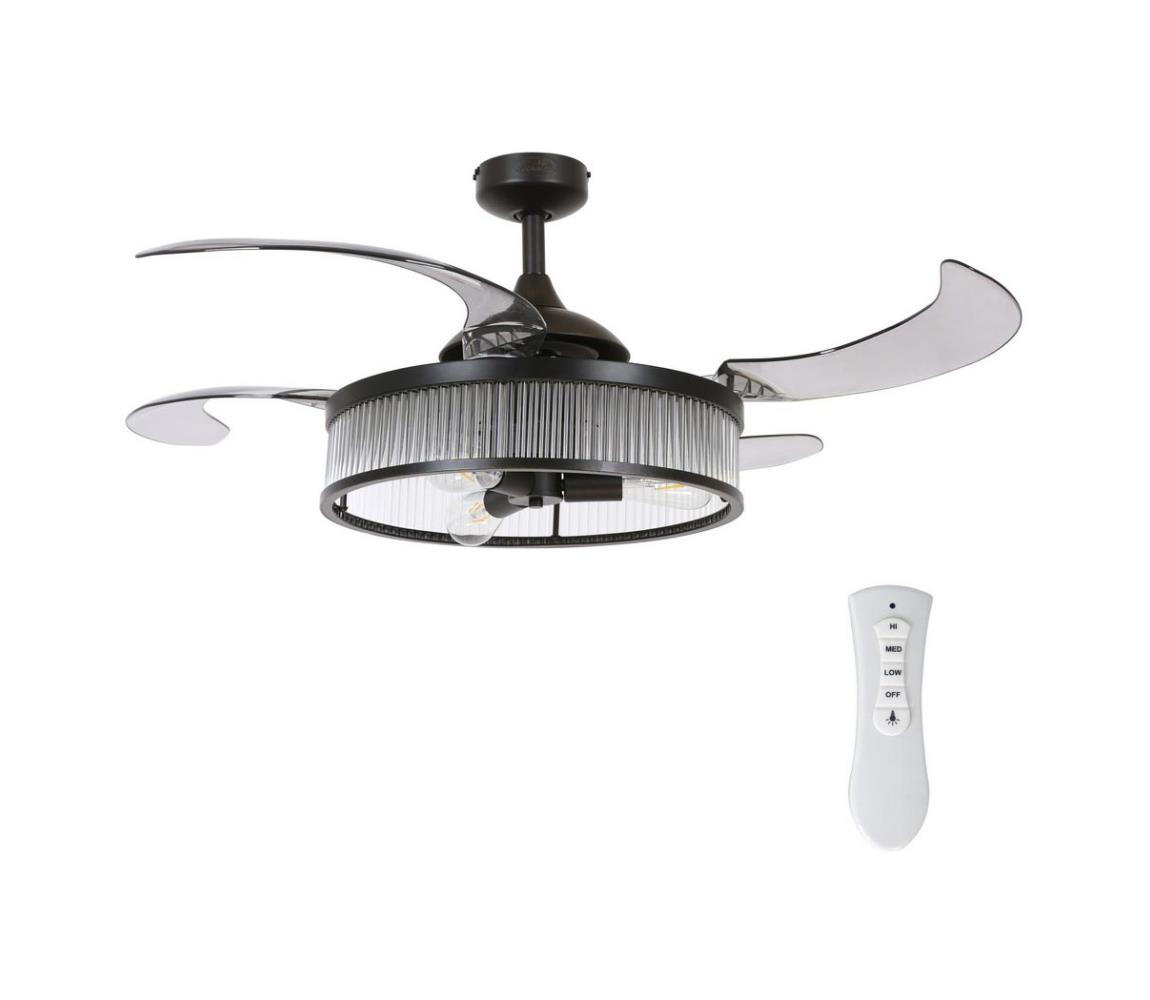 FANAWAY FANAWAY 212928 - LED Stropní ventilátor CORBELLE 3xE27/4W/230V černá FAN00167