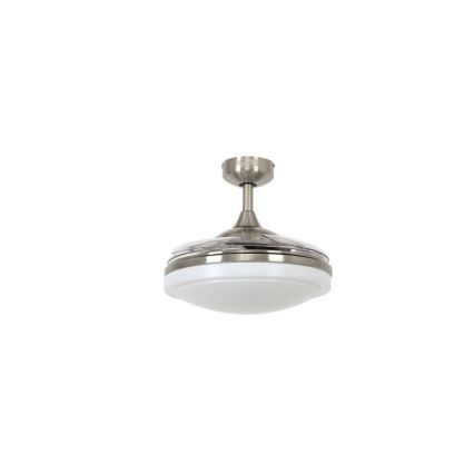 FANAWAY 212982 - Stropní ventilátor EVORA 2xE27/20W/230V lesklý chrom + dálkové ovládání